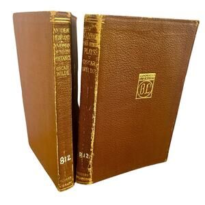 2 Antique 1919 Oscar Wilde Books 5 Plays Salome Earnest Lady Windermere Husband